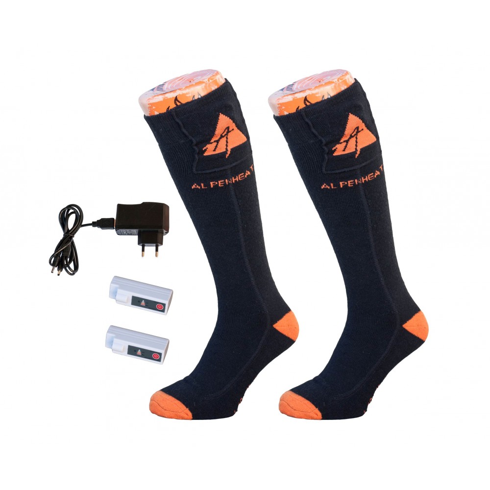 Носки ALPENHEAT с подогревом Мод. FIRE-SOCKS COTTON — одежда с подогревом для экстремальных условий | KORGAN.KZ
