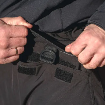 Брюки мужские "Ranger". Ткань софт-шелл на флисе (95%полиэстер/5%эластан). Мембрана 10000мм/10000 г/м2/24 часа.WR. Черный — брюки и шорты для охоты, рыбалки и туризма | KORGAN.KZ