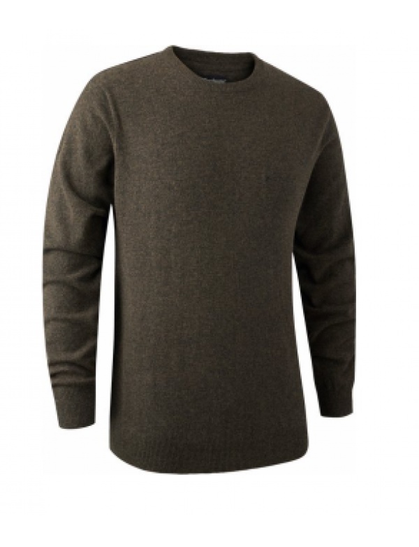 Пуловер DEERHUNTER-BRIGHTON O-NECK (коричневый) — одежда для охоты, рыбалки, туризма и города | KORGAN.KZ