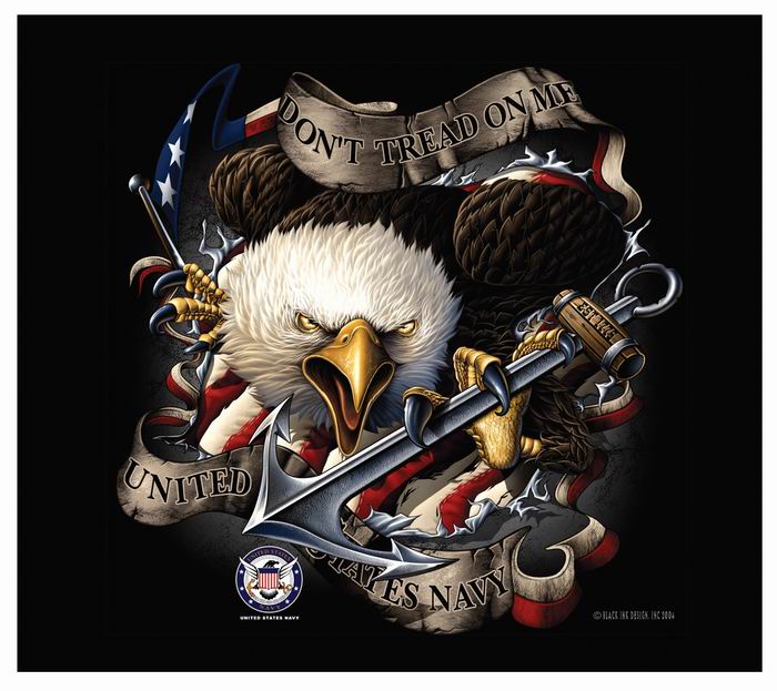 Майка ROTHCO Мод. MILITARY GRAPHIC "U.S. NAVY EAGLE" (короткий рукав)(100% cotton)(Black) — одежда для охоты, рыбалки, туризма и города | KORGAN.KZ