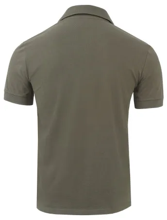 Футболка поло мужская с коротким рукавом. Ткань трикотаж пике (100% хлопок, 250 г/кв.м.). Темная олива — одежда для охоты, рыбалки, туризма и города | KORGAN.KZ
