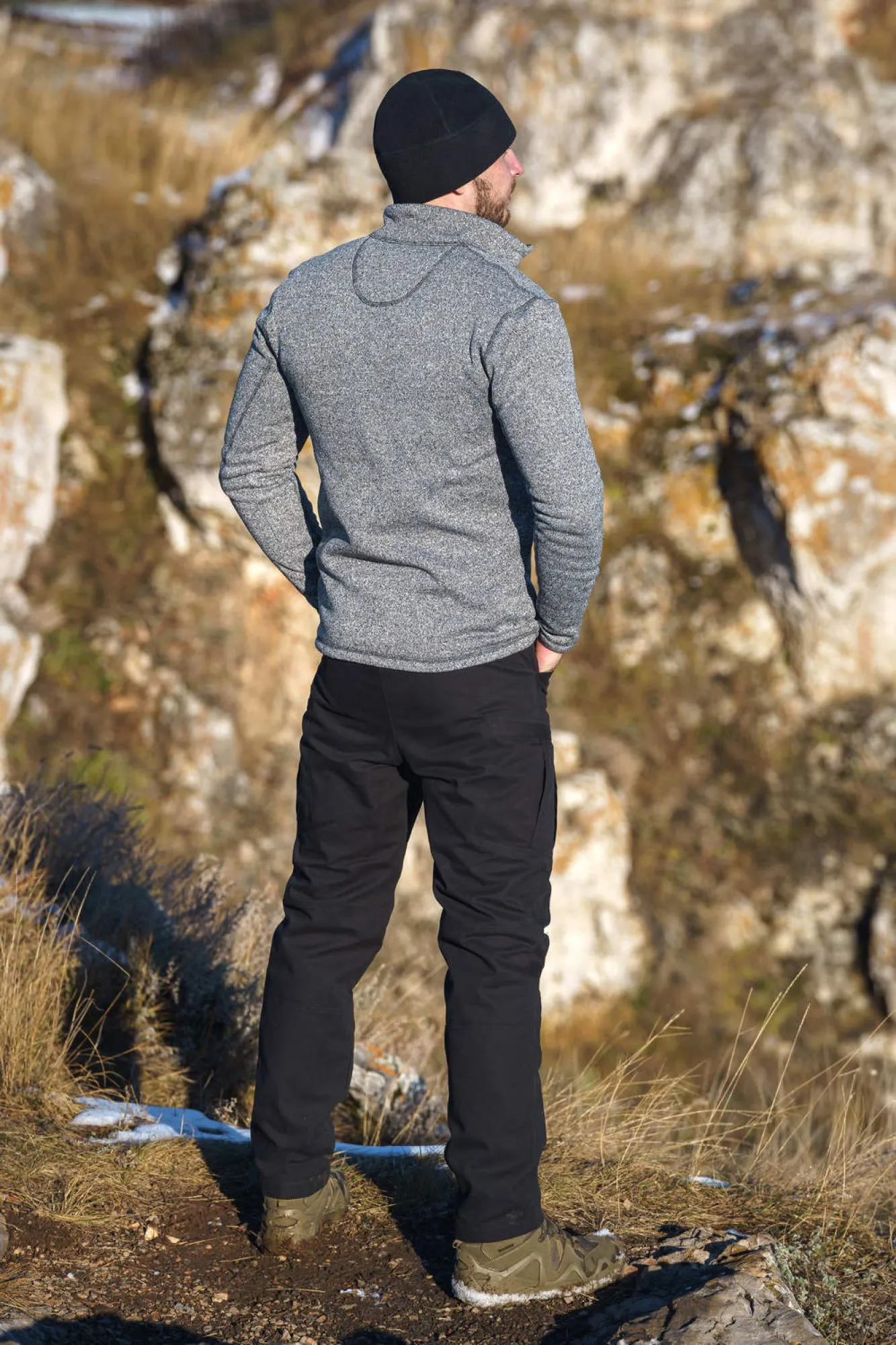 Брюки мужские"Expert" утепленные на микрофлисе. Ткань смесовая канвас (60% хлопок/40%полиэстер). Peach, WR.Черный — брюки и шорты для охоты, рыбалки и туризма | KORGAN.KZ