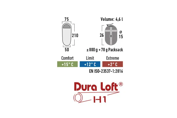 Спальный мешок HIGH PEAK Мод. LIGHT PACK 800 — купить Алматы Korgan.kz