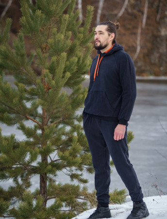 Костюм мужской трикотажный "Energy". Ткань трикотаж (94%полиэстер/6%эластан, 250 г/кв.м). Темно-синий — куртки, жилеты, маскировочные костюмы, одежда для рыбалки и охоты | KORGAN Казахстан