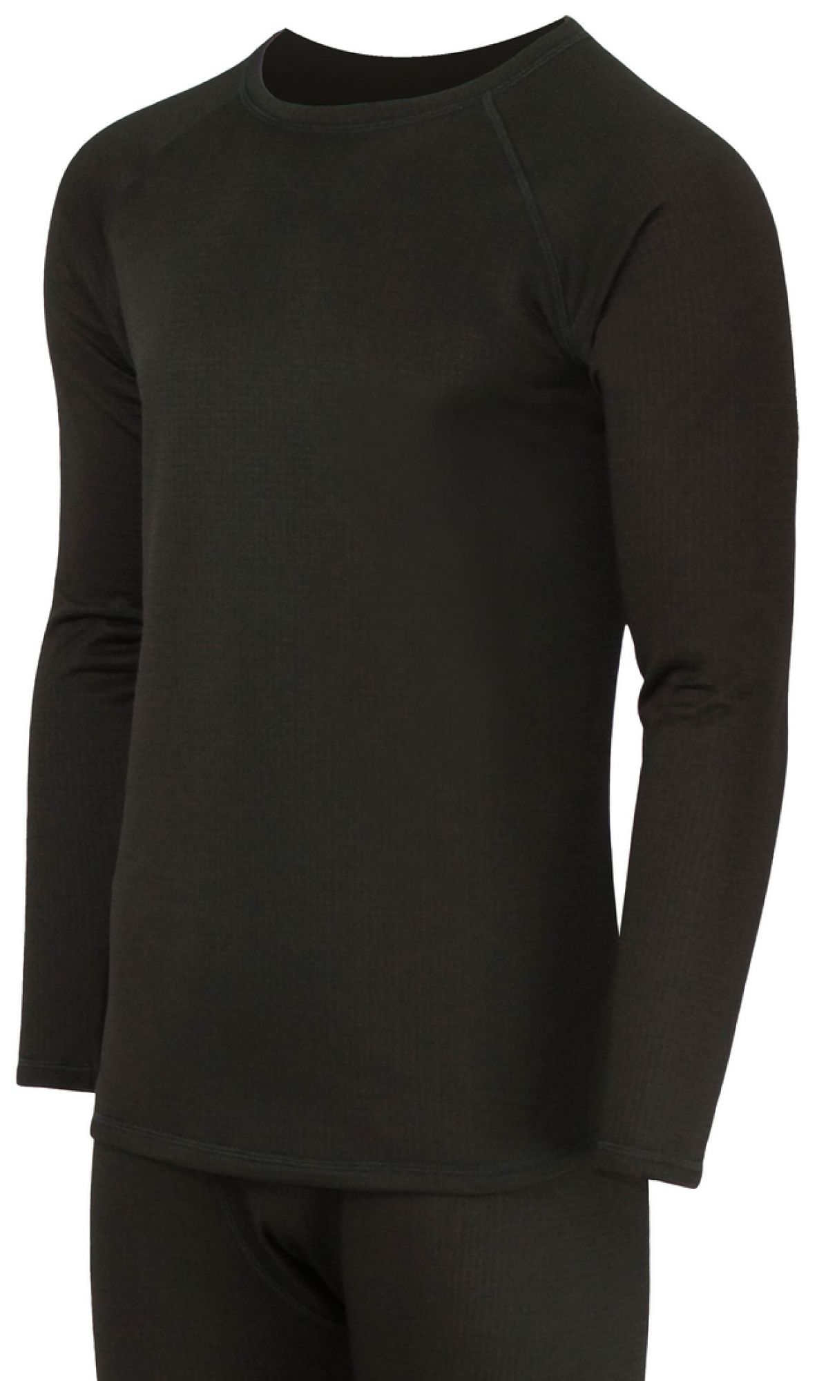 Термобелье мужское "Optimum" (фуфайка). Ткань трикотаж рип-стоп (95% полиэстер/5%эластан, 220 г./кв.м) 4-way stretch. Черный. — куртки, жилеты, маскировочные костюмы, одежда для рыбалки и охоты | KORGAN Казахстан