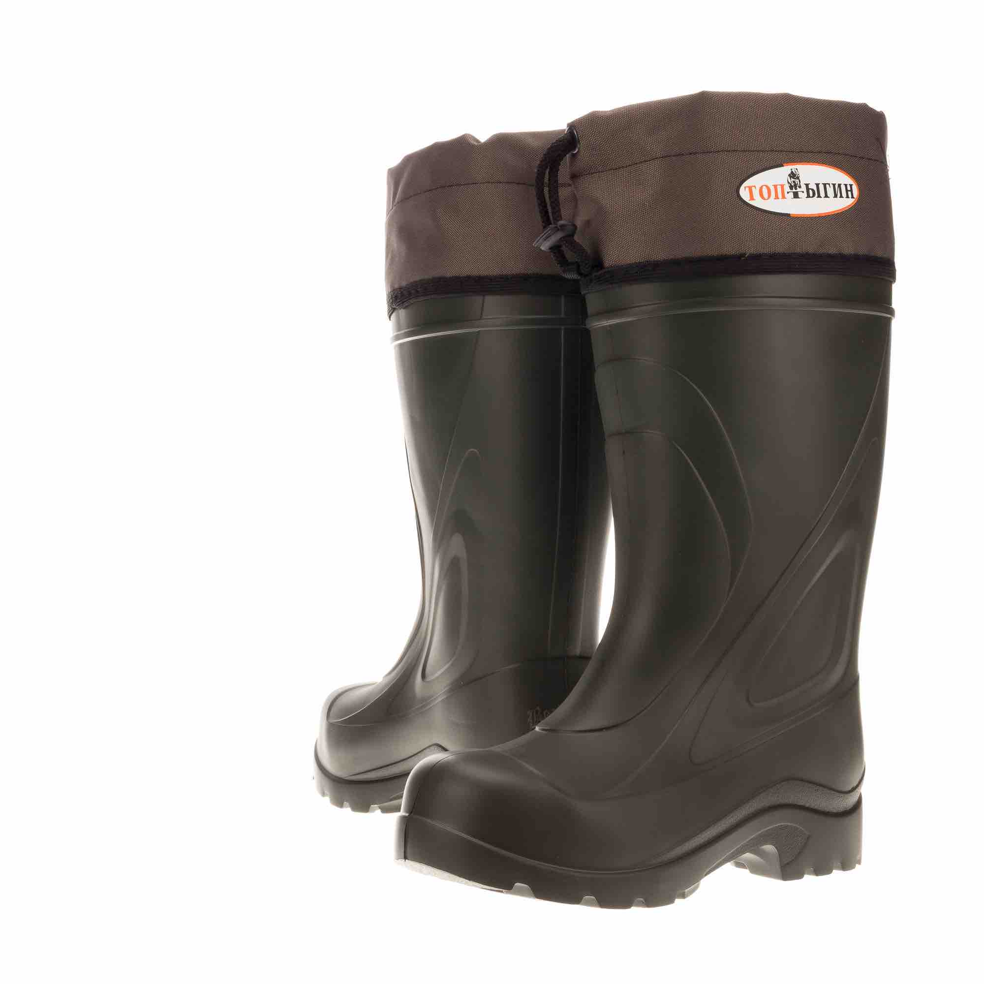 Мужские сапоги из ЭВА "ТОПТЫГИН" (цв.:олива) — технические характеристики, материалы и назначение | KORGAN