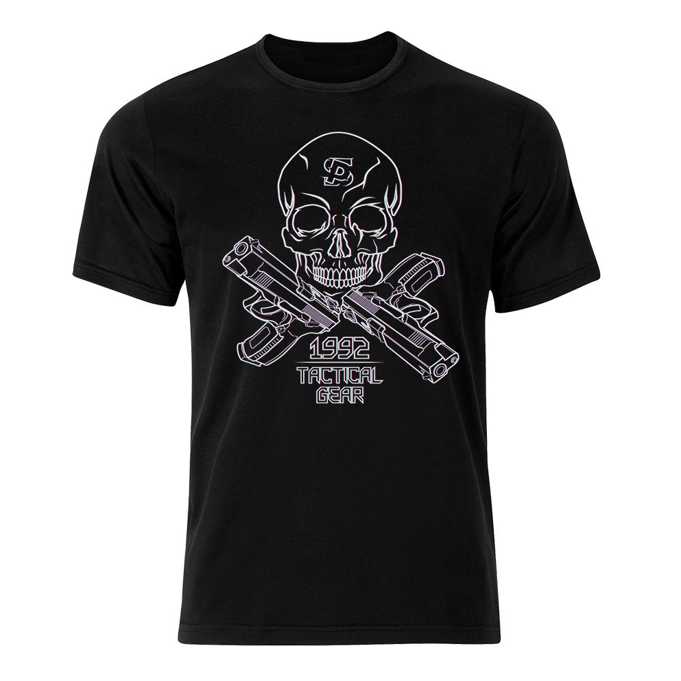 Футболка "Stich Profi" "Skull" (тк.хлопок)(черный) — одежда для охоты, рыбалки, туризма и города | KORGAN.KZ