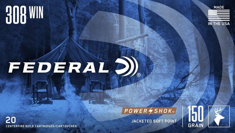 Купить Патрон для нарезного оружия FEDERAL (.308 Win.) POWER-SHOK (SP)(150grs)(9,72г) в Алматы | Казахстан | Корган Центр