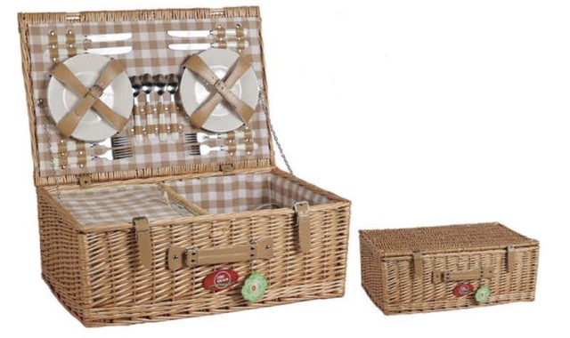 Корзина для пикника ZHIQUAN плетеная Мод. ZQ23-209 на 4 персоны — туристические аксессуары и снаряжение для кемпинга в Алматы, Казахстан