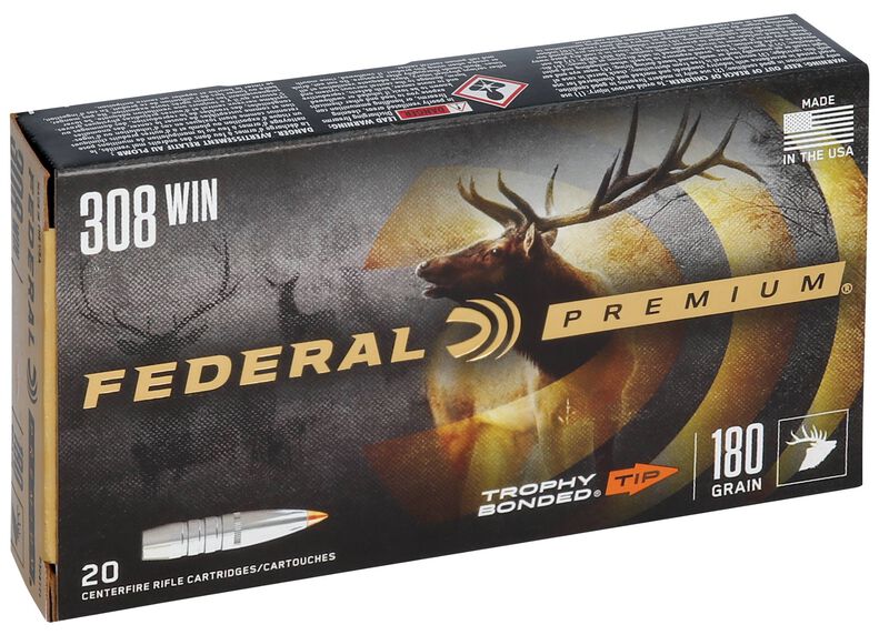 Купить Патрон для нарезного оружия FEDERAL P (.308 Win.) TROPHY BONDED TIP (TBT)(180grs)(11,66г) в Алматы | Казахстан | Корган Центр
