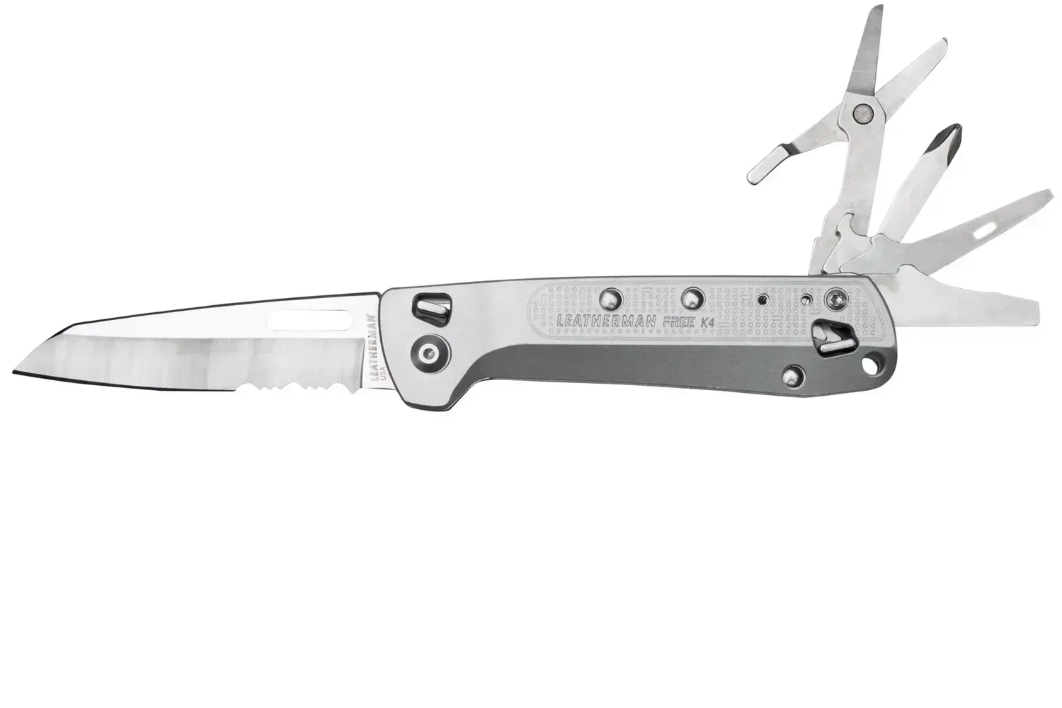 Купить Складной нож LEATHERMAN Мод. FREE K4X SILVER в Алматы — магазин Korgan Center | Казахстан | Доставка во все регионы