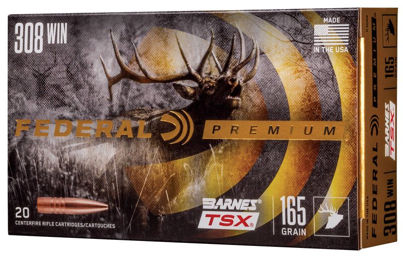 Купить Патрон для нарезного оружия FEDERAL P (.308 Win.) BARNES TRIPLE-SHOCK X (B-TSX)(165grs)(10,69г) в Алматы | Казахстан | Корган Центр