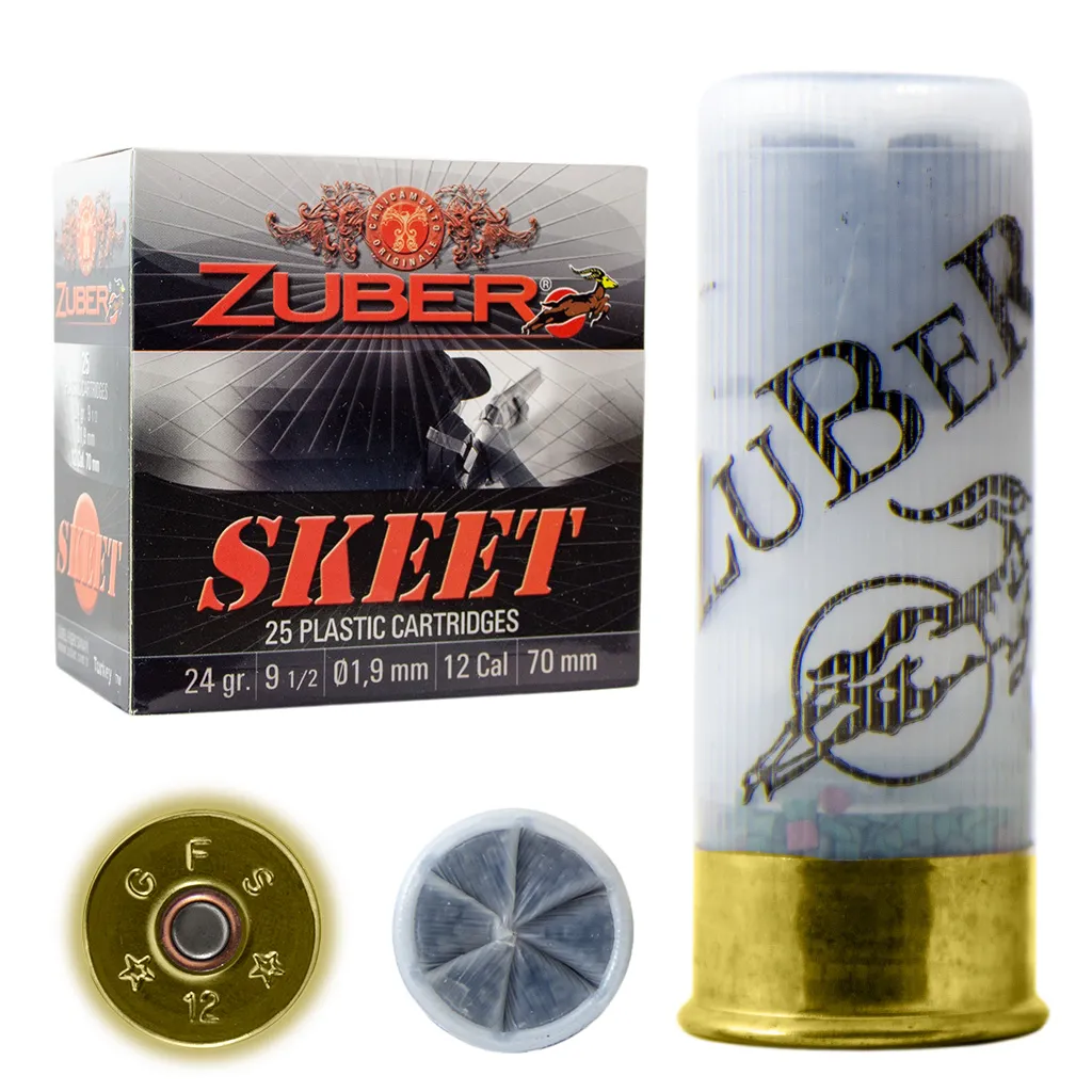  Патрон для гладкоствольного оружия ZUBER Skeet (12/70)(24г)(№9,5)(1,9мм) в Алматы | Казахстан | Корган Центр | KORGAN