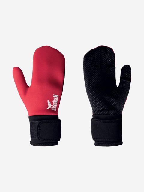 Варежки неопреновые  Alaskan  M красн./черн. — технические характеристики, материалы и назначение | KORGAN