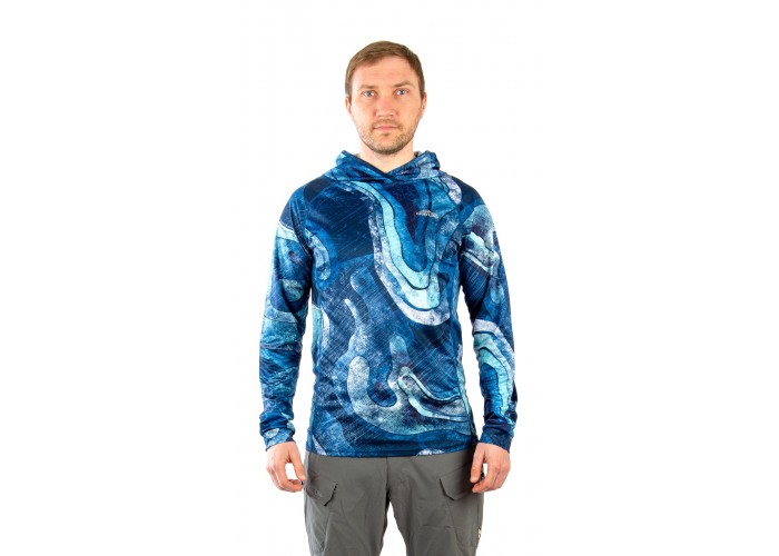 Лонгслив с капюшоном GRAYLING "Sargan" (Сарган) (Рифы) GLSH-02RF — одежда для охоты, рыбалки, туризма и города | KORGAN.KZ