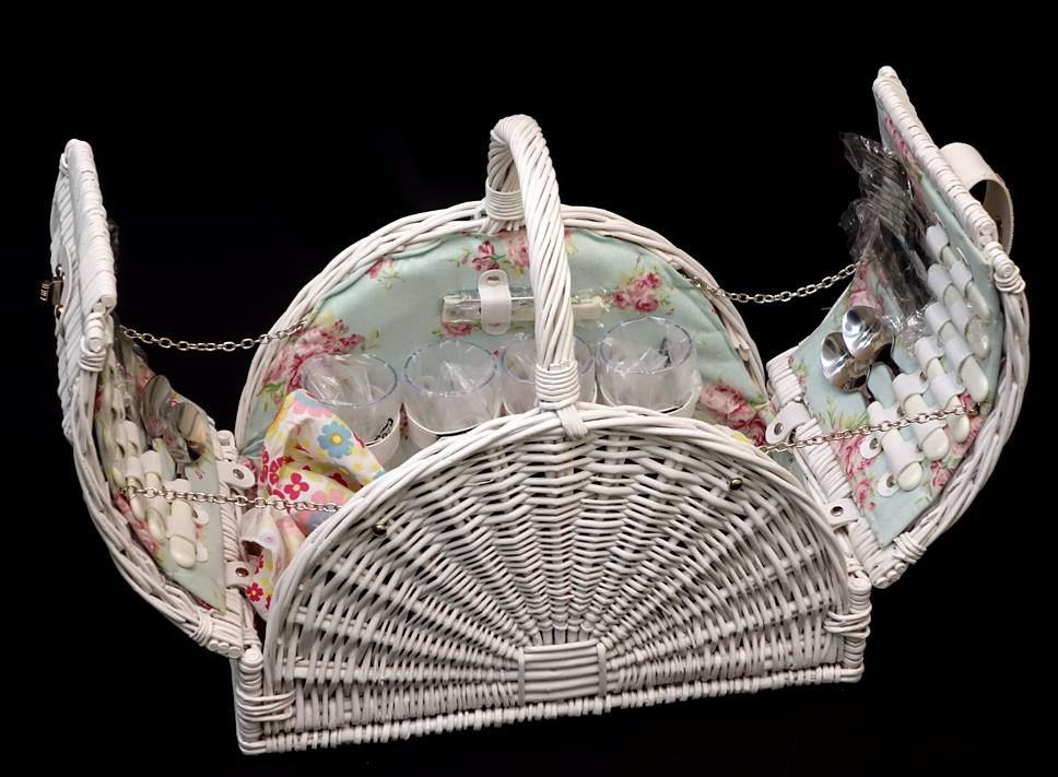 Корзина для пикника ZHIQUAN Мод. ZQ1-3818 на 4 персоны — туристические аксессуары и снаряжение для кемпинга в Алматы, Казахстан