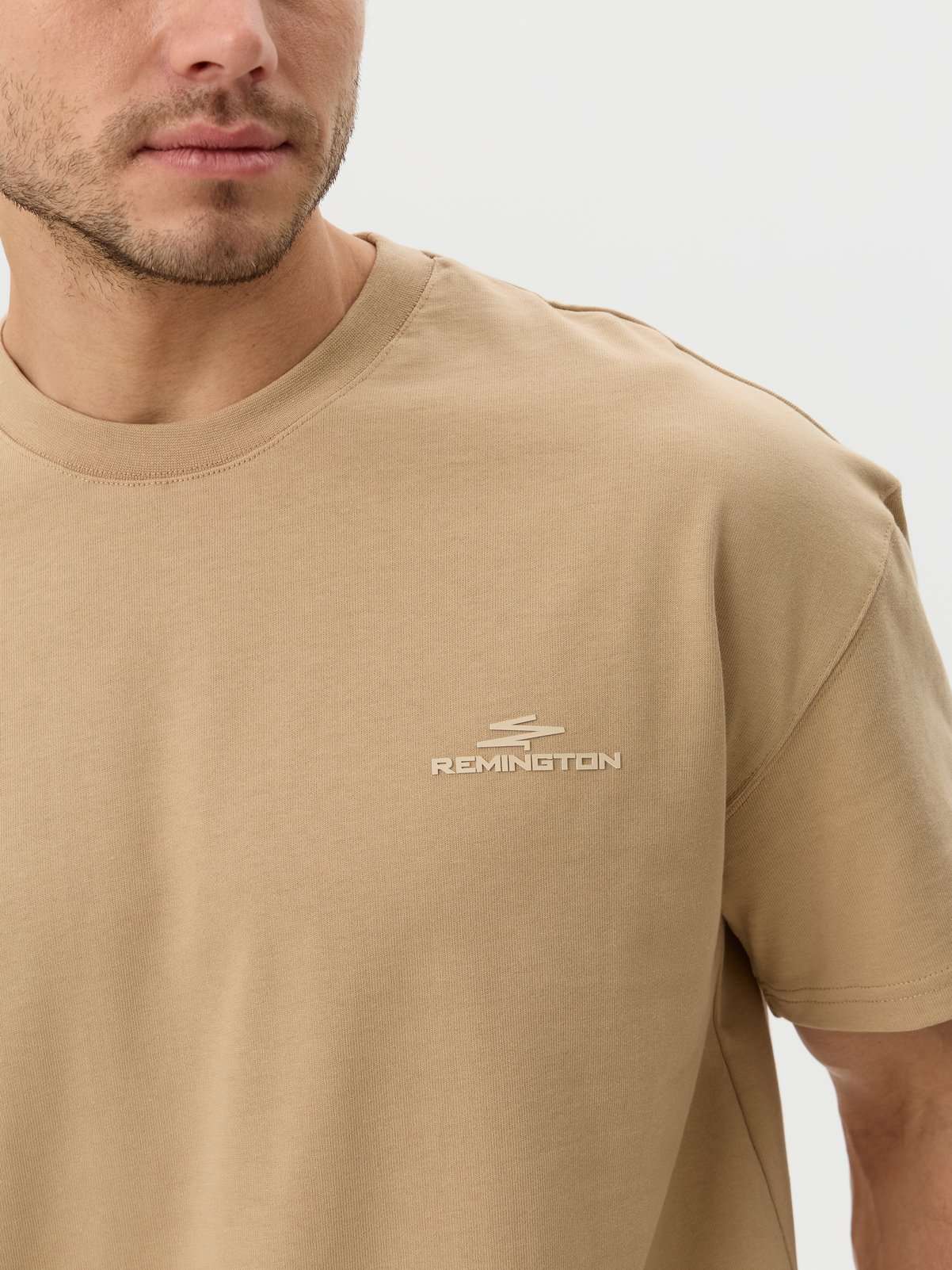 Футболка мужская Remington Casual Beige — одежда для охоты, рыбалки, туризма и города | KORGAN.KZ
