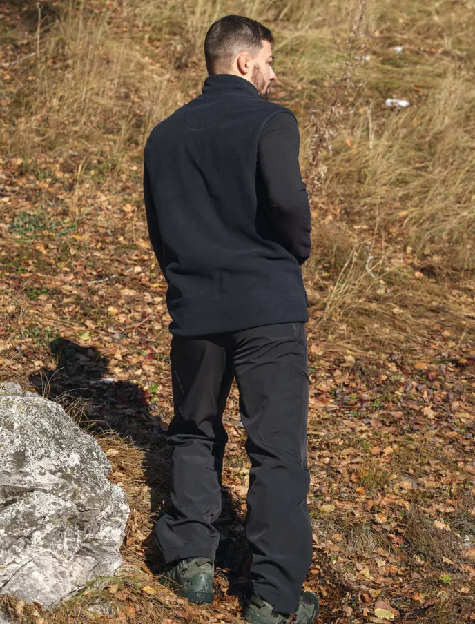 Жилет мужской флисовый .  Ткань флис антипиллинг (100% полиэстер, 302 г/кв.м.) Синий для рыбалки и охоты в Алматы, Казахстан