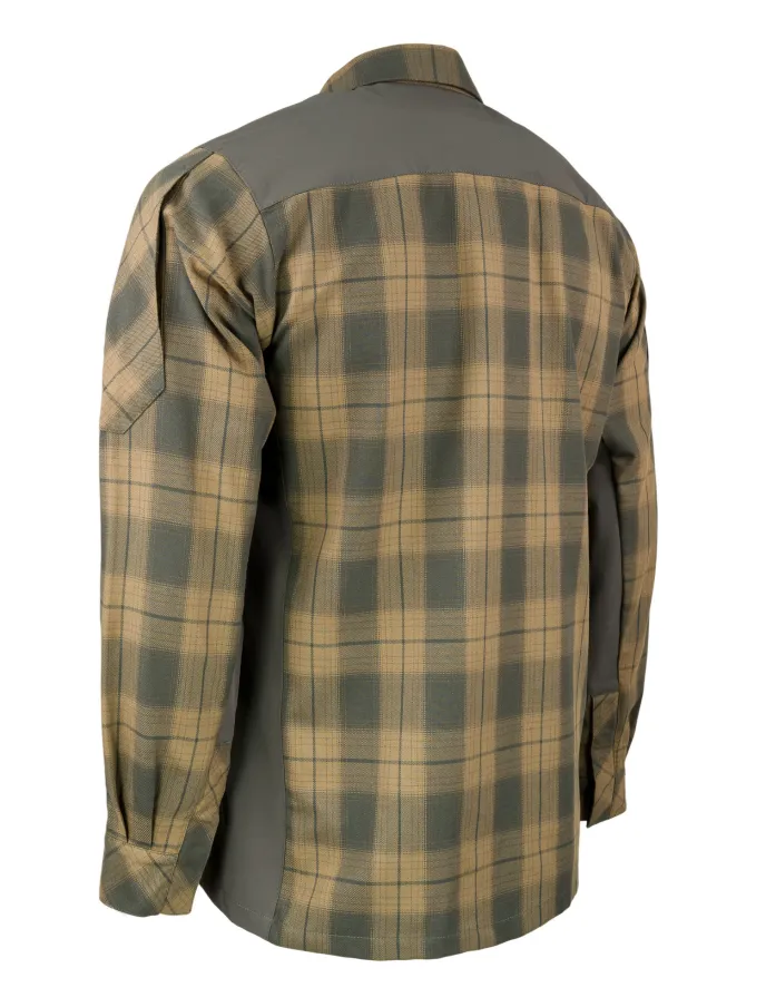 Рубашка мужская "Freedom". Ткань фланель (60% хлокпок/40% полиэстер 180 г.кв.м.). Peach. Темная олива — одежда для охоты, рыбалки, туризма и города | KORGAN.KZ