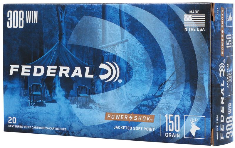 Купить Патрон для нарезного оружия FEDERAL (.308 Win.) POWER-SHOK (SP)(150grs)(9,72г) в Алматы | Казахстан | Корган Центр