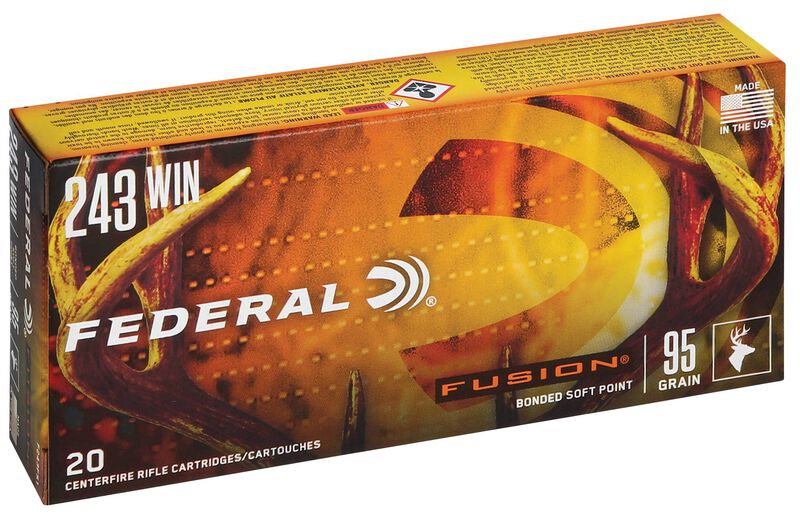 Купить Патрон для нарезного оружия FEDERAL (.243 Win.) FUSION (FSP)(95grs)(6,16г) в Алматы | Казахстан | Корган Центр
