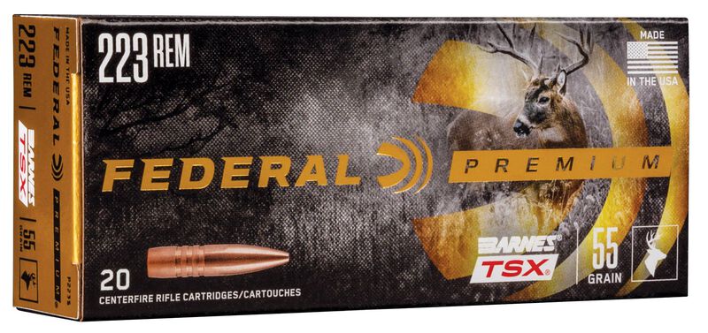 Купить Патрон для нарезного оружия FEDERAL P (.223 Rem.) BARNES TRIPLE-SHOCK X (B-TSX)(55grs)(3,56г) в Алматы | Казахстан | Корган Центр