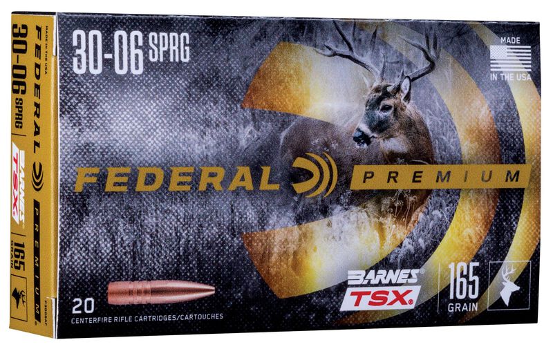 Купить Патрон для нарезного оружия FEDERAL P (.30-06 Sprg.) BARNES TRIPLE-SHOCK X (B-TSX)(165grs)(10,69г) в Алматы | Казахстан | Корган Центр