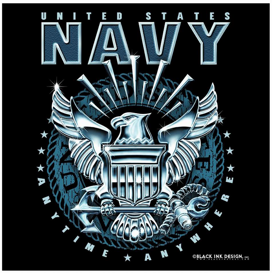 Майка ROTHCO Мод. MILITARY GRAPHIC "NAVY EMBLEM" (короткий рукав)(100% cotton)(Black) — одежда для охоты, рыбалки, туризма и города | KORGAN.KZ