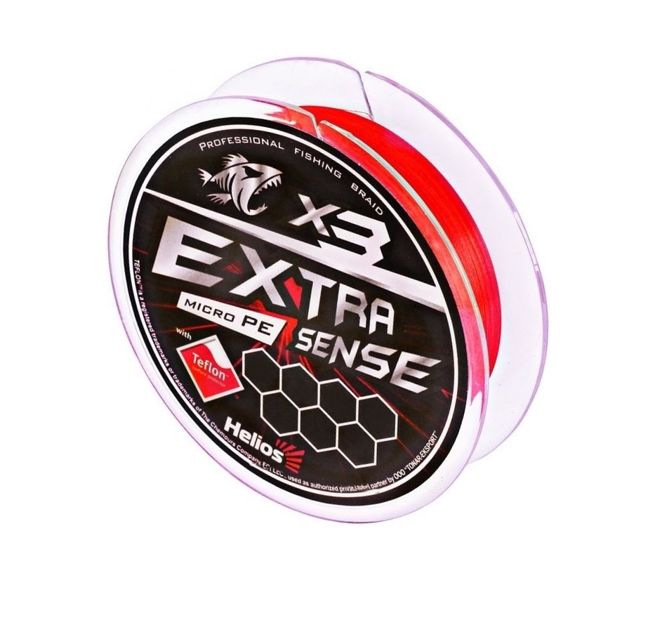 Шнур HELIOS Мод. EXTRASENSE X3 PE RED — рыболовная леска, снасти и аксессуары | Алматы, Казахстан