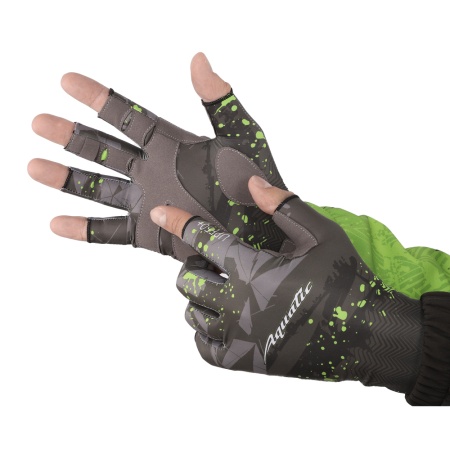 Перчатки для рыбалки летние Aquatic UPF50+ (цвет: camo dark, размер S/M) — технические характеристики, материалы и назначение | KORGAN