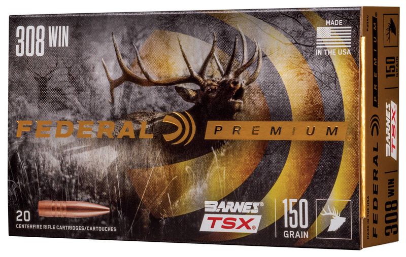 Купить Патрон для нарезного оружия FEDERAL P (.308 Win.) BARNES TRIPLE-SHOCK X (B-TSX)(150grs)(9,72г) в Алматы | Казахстан | Корган Центр