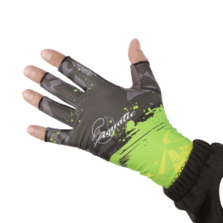 Перчатки для рыбалки летние Aquatic UPF50+ (цвет: camo lime khaki, размер L/XL) — технические характеристики, материалы и назначение | KORGAN