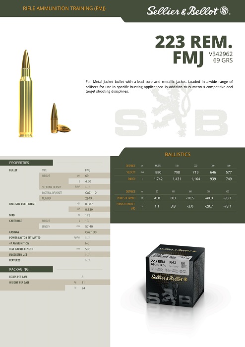Купить Патрон для нарезного оружия S&B (.223 Rem.) в Алматы | Казахстан | Корган Центр