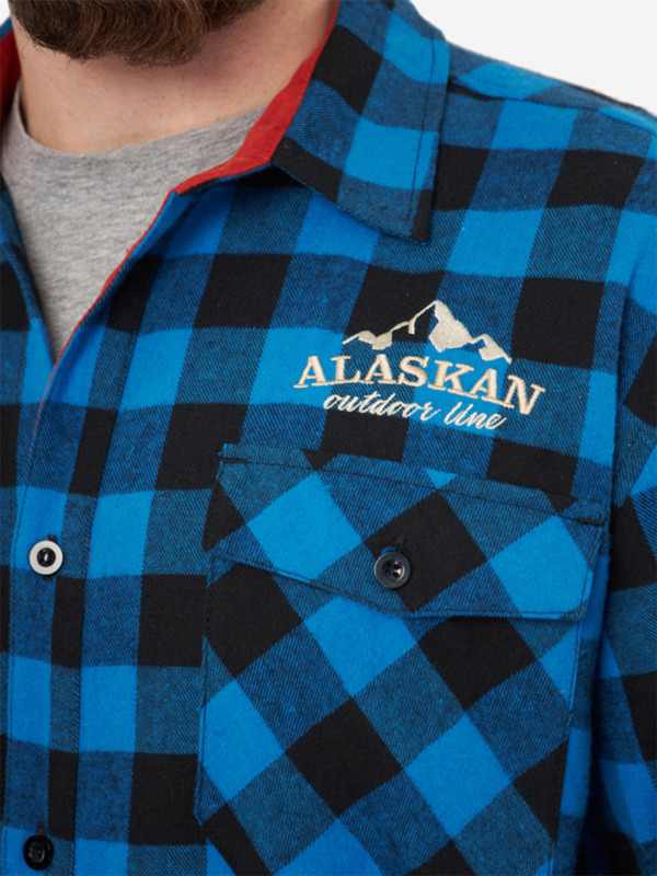 Рубашка фланелевая синяя клетка — одежда для охоты, рыбалки, туризма и города | KORGAN.KZ