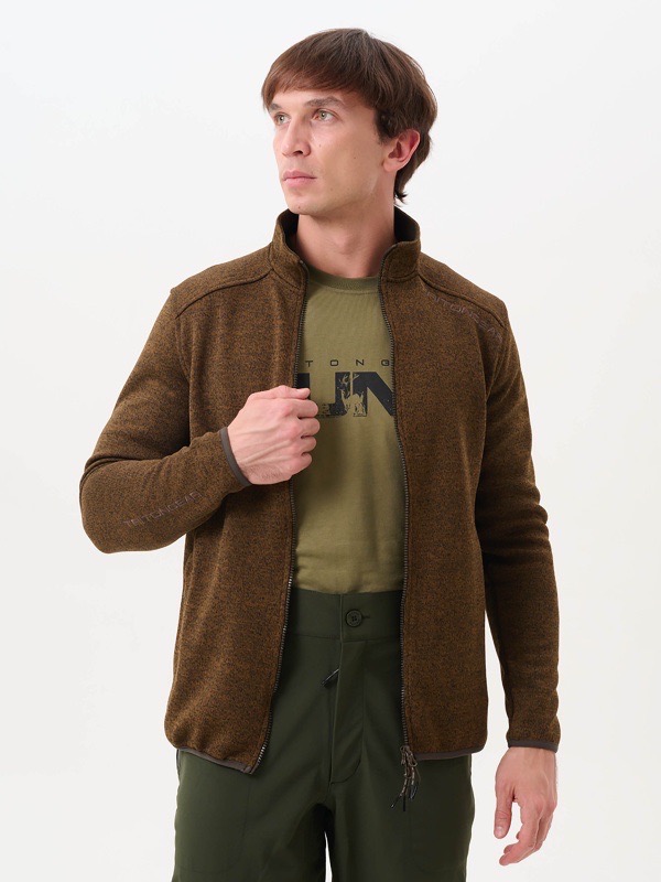 Толстовка TRITON  "KAREL" (тк.флис 350гр.)(коричневый) — одежда для охоты, рыбалки, туризма и города | KORGAN.KZ