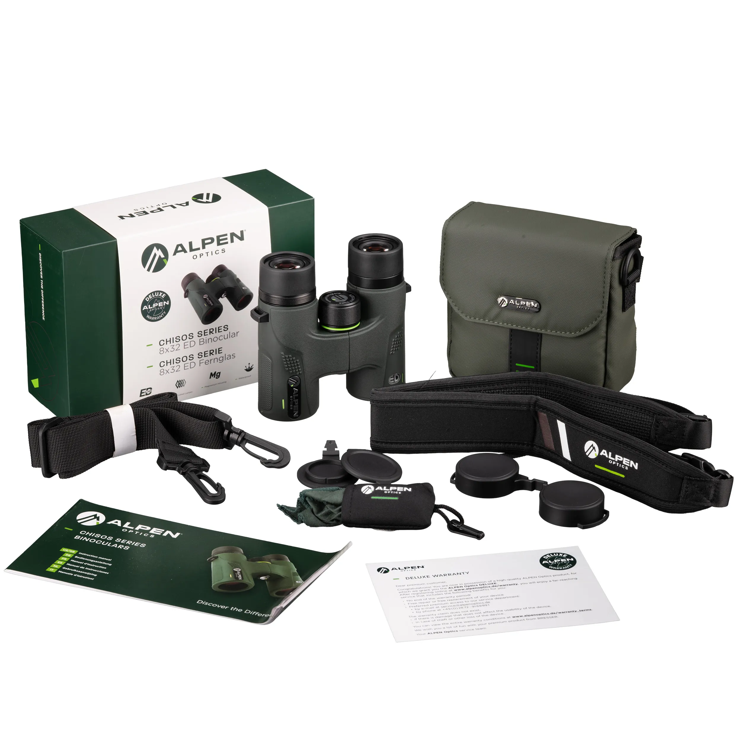 Бинокль ALPEN OPTICS Мод. CHISOS 8X32 ED BaK-4 ROOF PRISM для охоты и туризма в Алматы, Казахстан