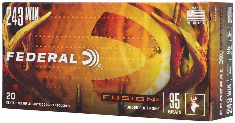 Купить Патрон для нарезного оружия FEDERAL (.243 Win.) FUSION (FSP)(95grs)(6,16г) в Алматы | Казахстан | Корган Центр