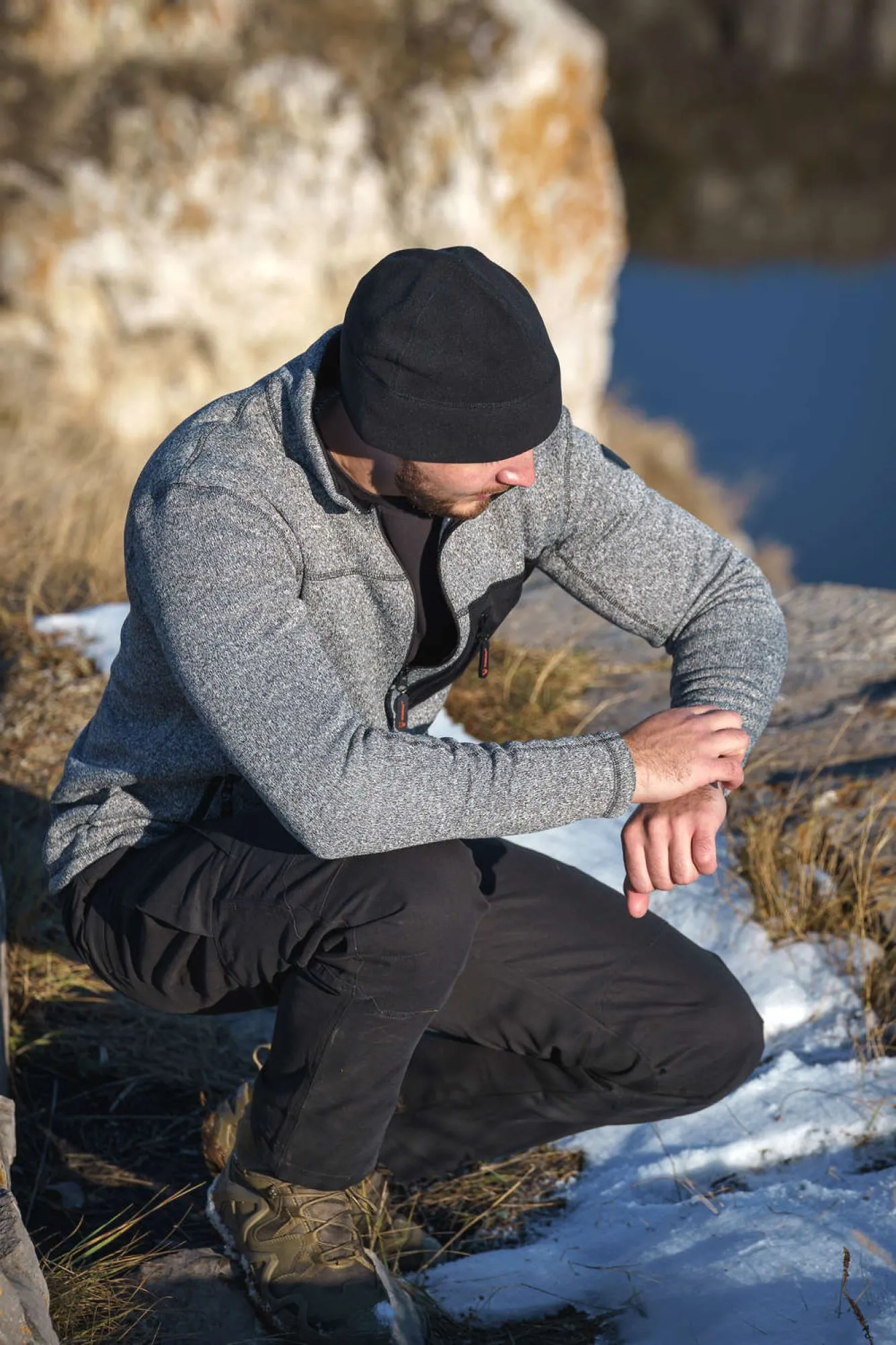 Брюки мужские"Expert" утепленные на микрофлисе. Ткань смесовая канвас (60% хлопок/40%полиэстер). Peach, WR.Черный — брюки и шорты для охоты, рыбалки и туризма | KORGAN.KZ