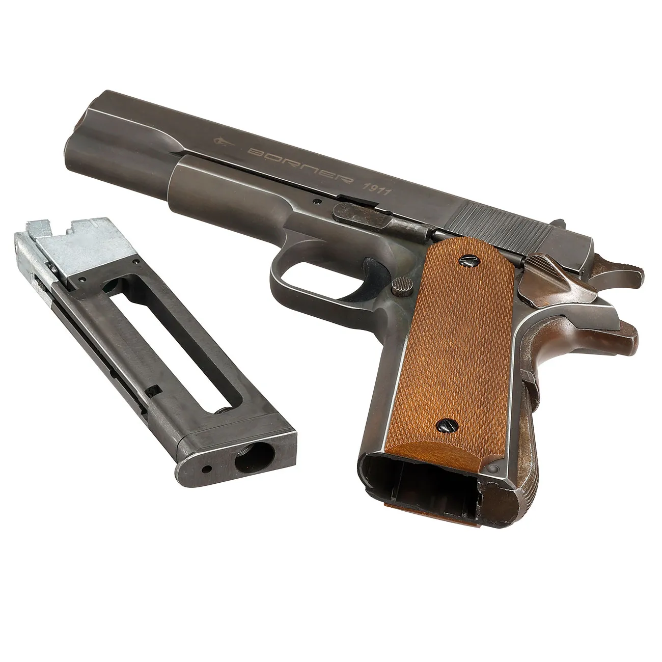 Фото Пистолет Borner 1911 Blowback, калибр 4,5 mm/Bbs CO2 — пневматический пистолет купить в Алматы