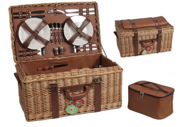 Корзина для пикника ZHIQUAN плетеная Мод. ZQ23-220 на 4 персоны — туристические аксессуары и снаряжение для кемпинга в Алматы, Казахстан