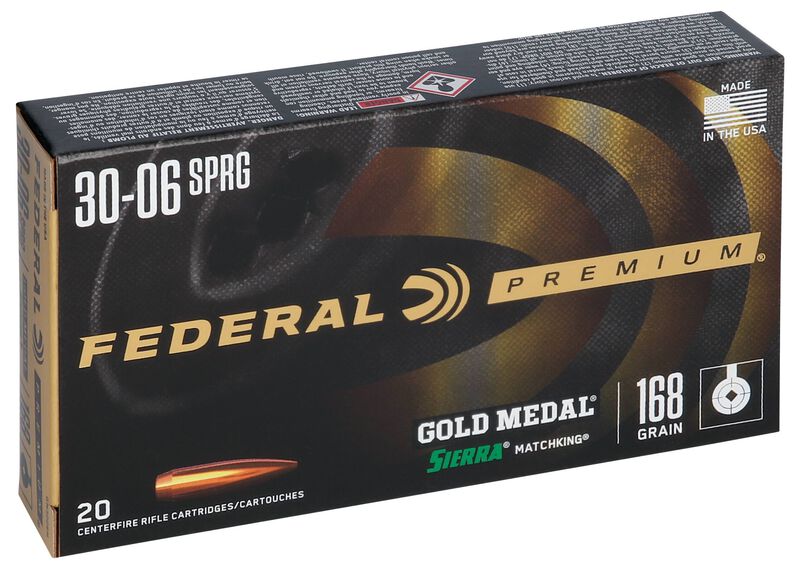 Купить Патрон для нарезного оружия FEDERAL PGM (30-06 Sprg.) SIERRA MATCHKING (SMK-BTHP)(168grs)(10,89г) в Алматы | Казахстан | Корган Центр