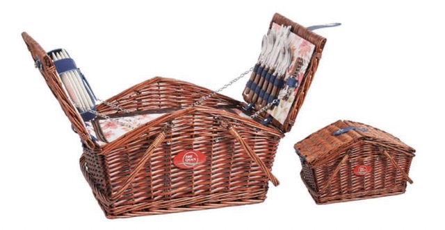 Корзина для пикника ZHIQUAN плетеная Мод. ZQ23-284 на 4 персоны — туристические аксессуары и снаряжение для кемпинга в Алматы, Казахстан