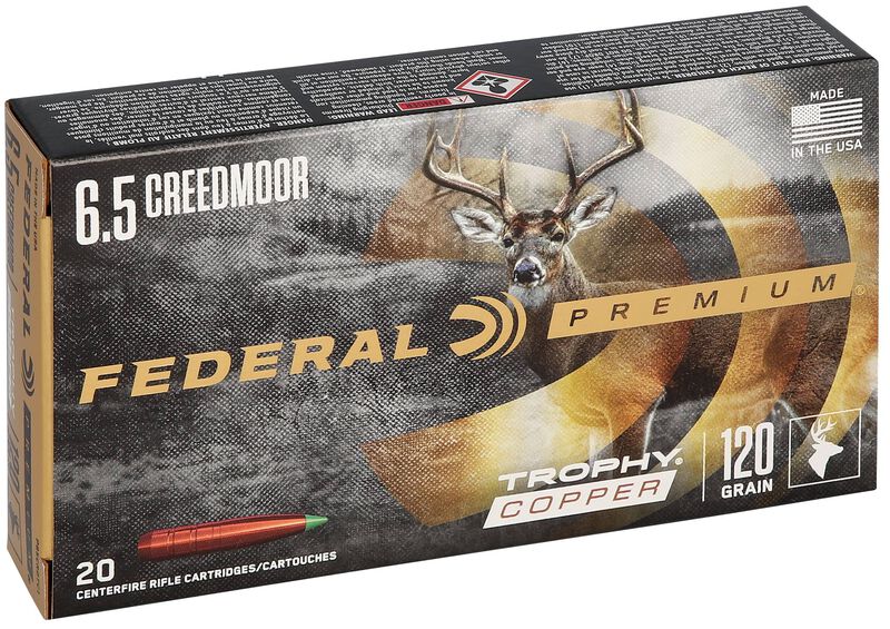 Купить Патрон для нарезного оружия FEDERAL P (6,5 Creedmoor) TROPHY COPPER (TC)(120grs)(7,78г) в Алматы | Казахстан | Корган Центр