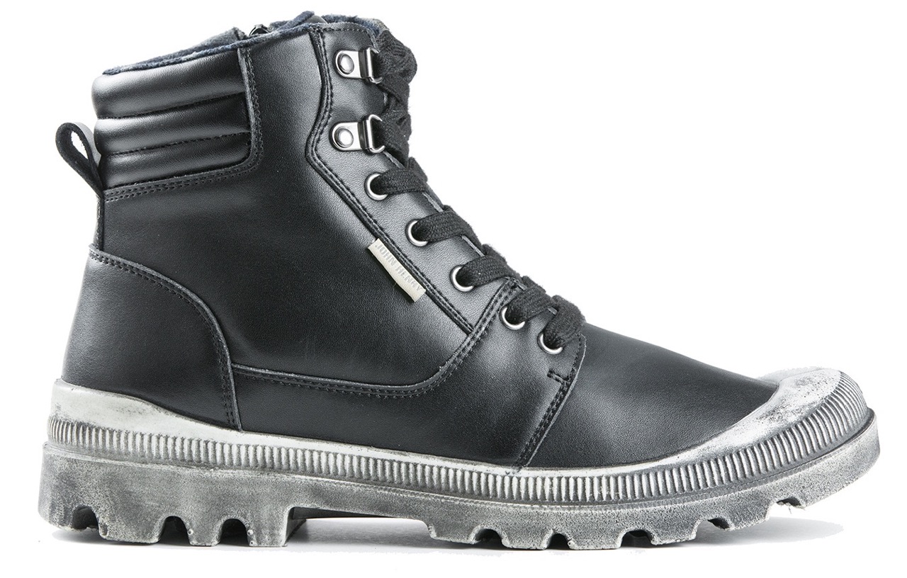 Ботинки демисезонные JOHN HENRY (кожа/текстиль)(черный) — обувь, стельки и уход за обувью | KORGAN.KZ