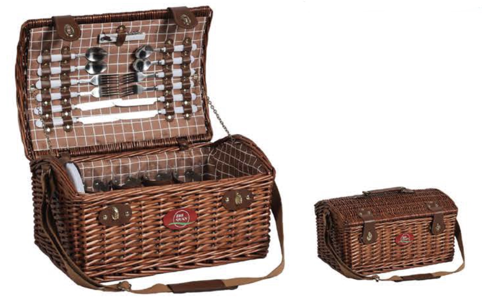 Корзина для пикника ZHIQUAN плетеная Мод. ZQ23-311 на 4 персоны — туристические аксессуары и снаряжение для кемпинга в Алматы, Казахстан