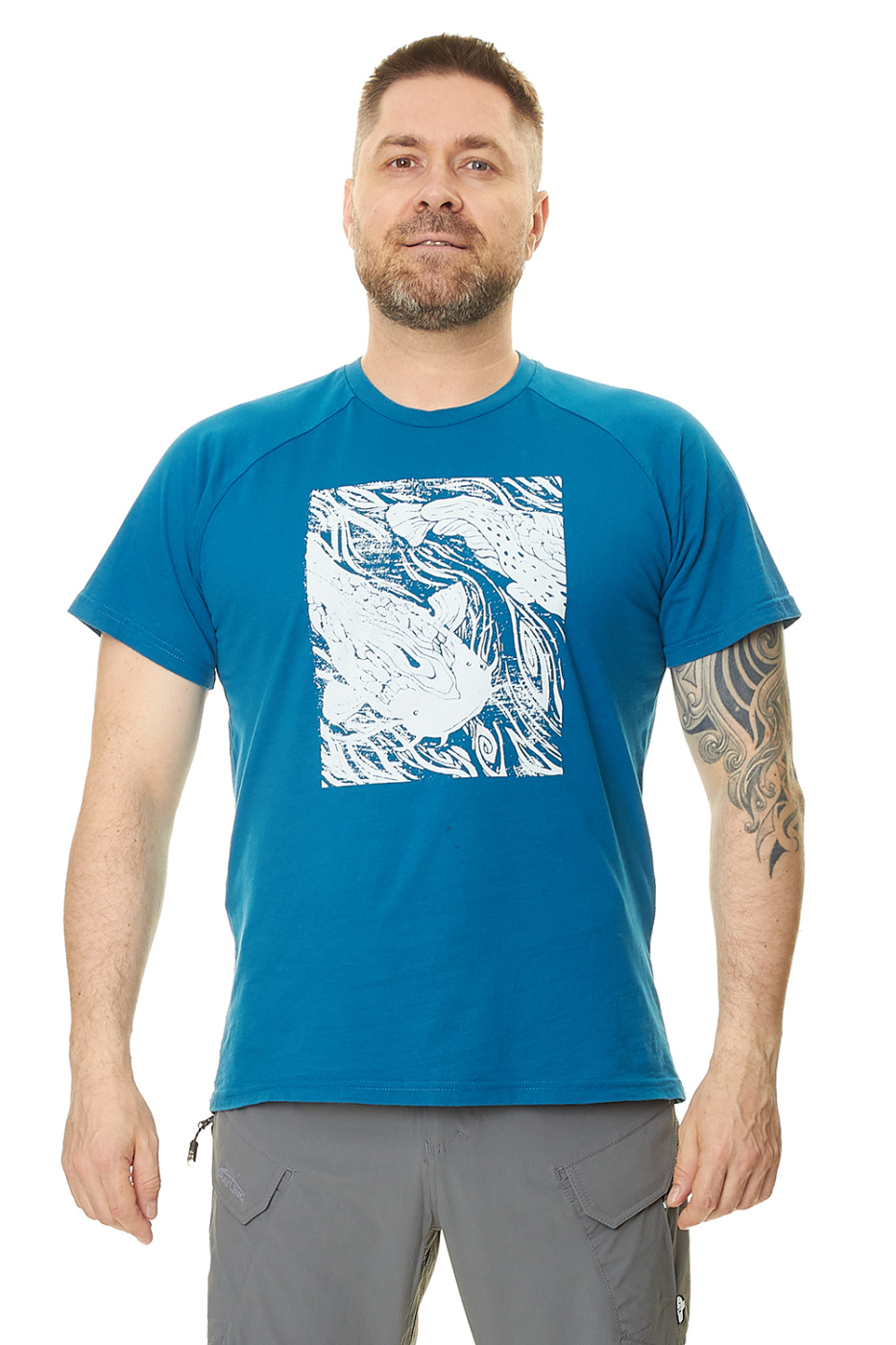 Футболка GRAYLING Catfish (Кэтфиш) (хлопок, синий) GTS-04BL — одежда для охоты, рыбалки, туризма и города | KORGAN.KZ