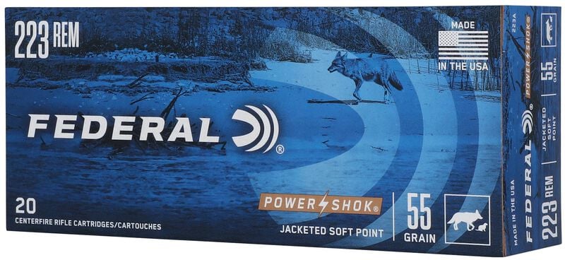 Купить Патрон для нарезного оружия FEDERAL (.223 Rem.) POWER-SHOK (SP)(55grs)(3,56г) в Алматы | Казахстан | Корган Центр