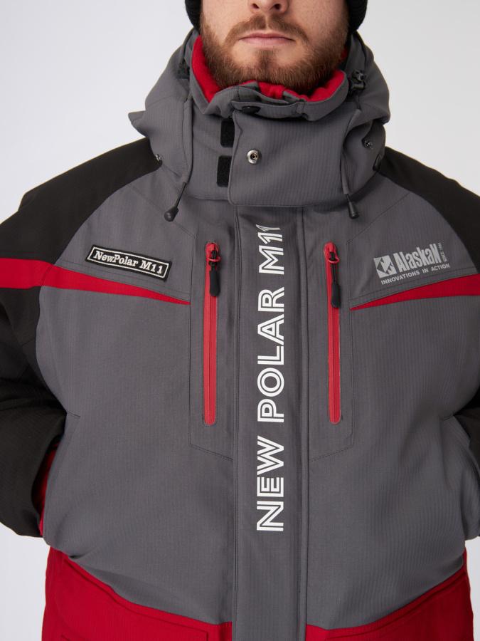 Костюм зимний Alaskan NewPolar M11 красн/сер/черн (куртка+полукомб.) — куртки, жилеты, маскировочные костюмы, одежда для рыбалки и охоты | KORGAN Казахстан