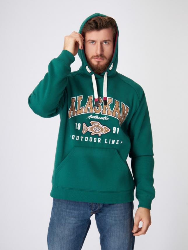 Толстовка Alaskan Promo Hoodie Green — одежда для охоты, рыбалки, туризма и города | KORGAN.KZ