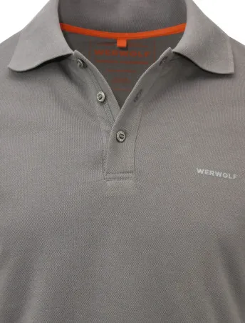 Футболка поло мужская с коротким рукавом. Ткань трикотаж пике (100% хлопок, 250 г/кв.м.). Серый — одежда для охоты, рыбалки, туризма и города | KORGAN.KZ